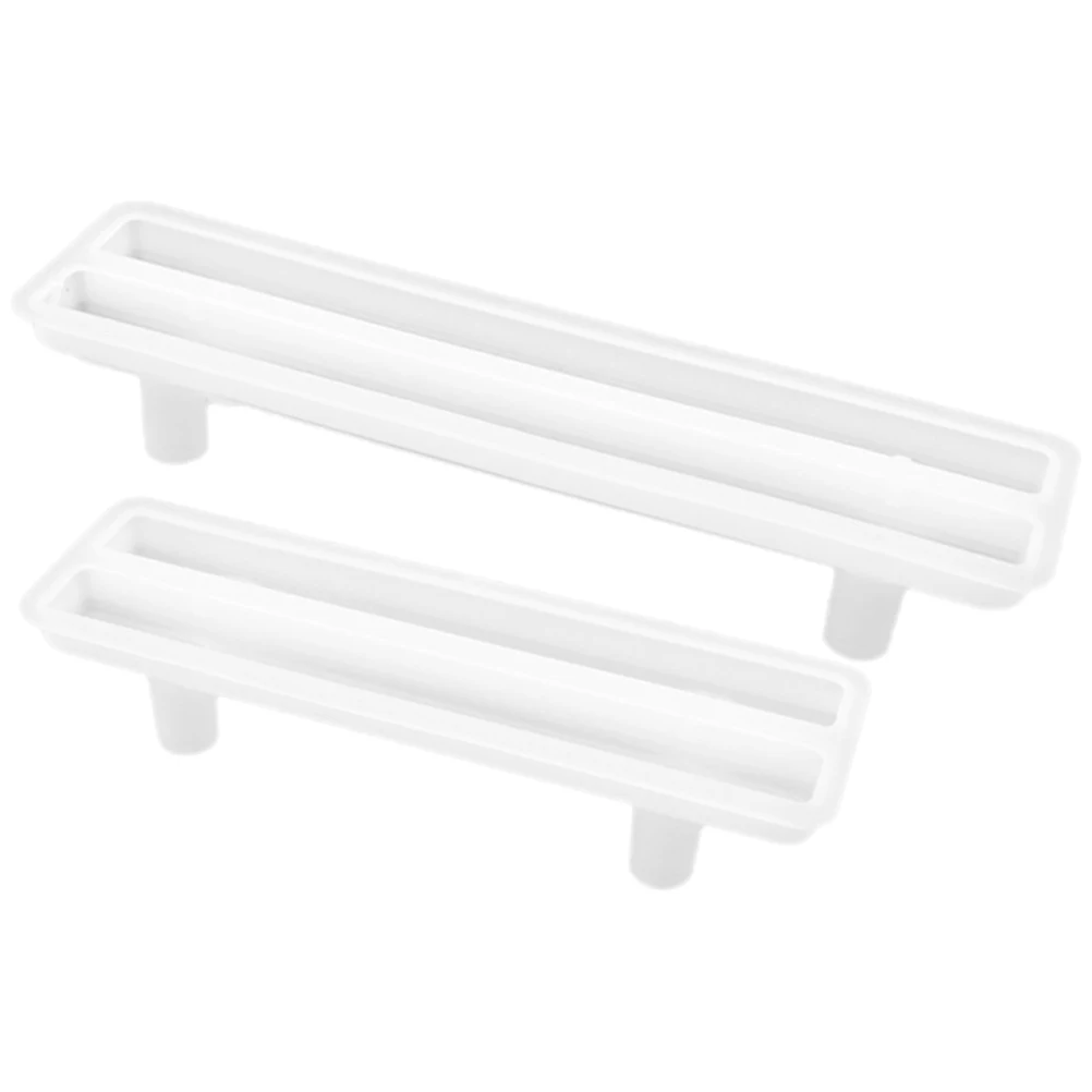 

2 Pcs Tray Silicone Mold Handle Resin Knob Molds Drawer Serving Epoxy Handles for