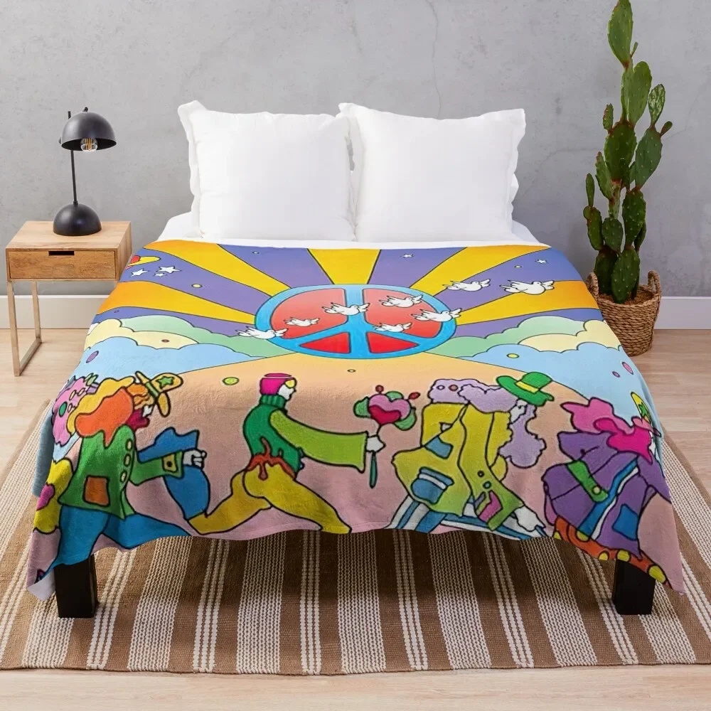 

peter max Throw Blanket blankets and throws Heavy Moving Beautifuls Blankets