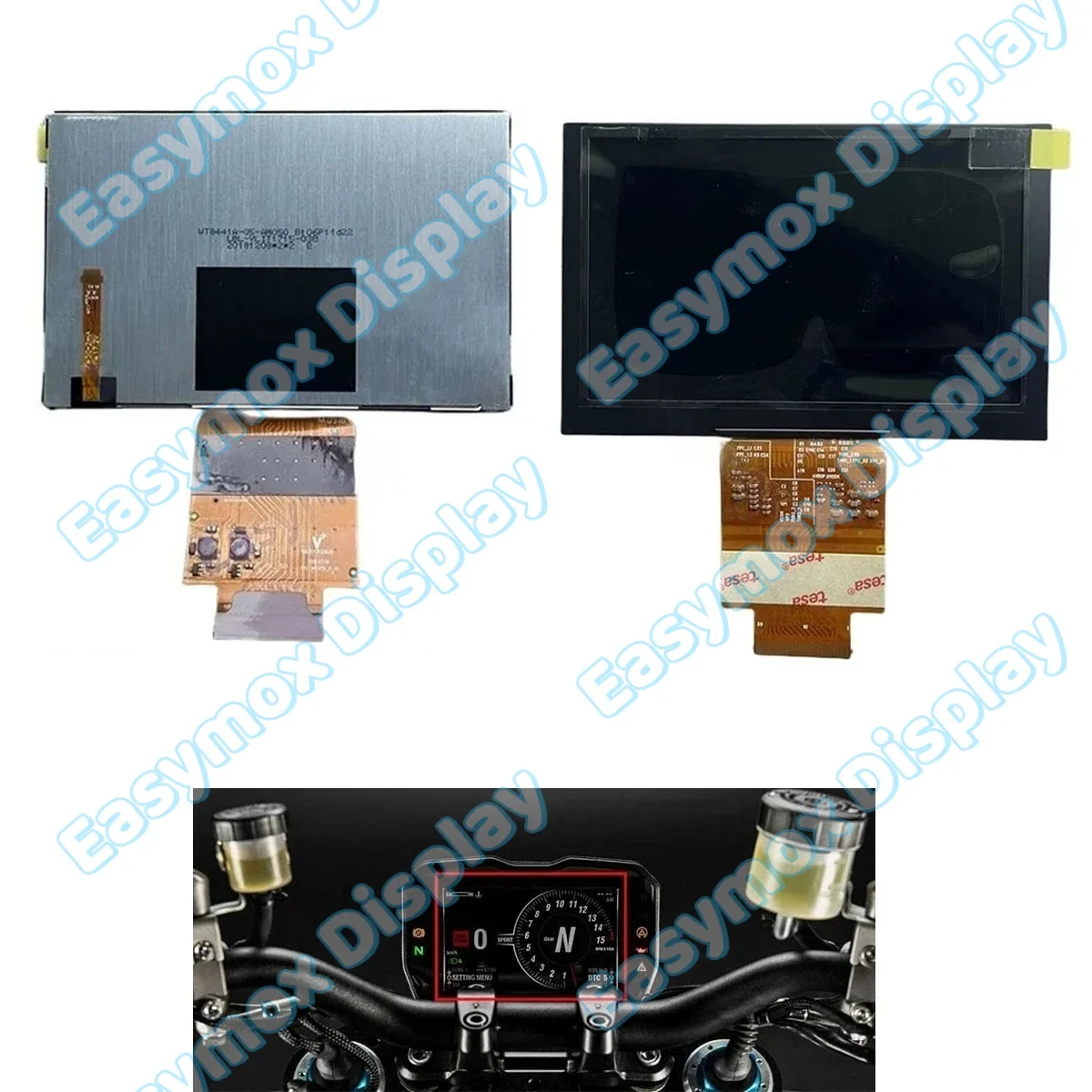 LCD Display for Ducati Panigale/Streetfighter/Multistrada V4 Instrument Cluster Dashboard Speedometer LBL-VLIT1715-03A