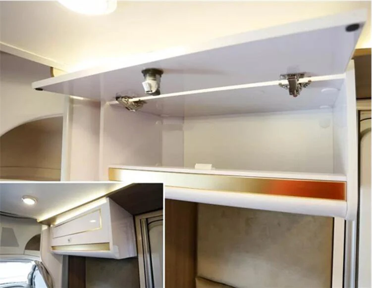 Bisagra de resorte de acero inoxidable para armario colgante de autocaravana, accesorios para autocaravana, furgoneta y autocaravana, 2 uds.