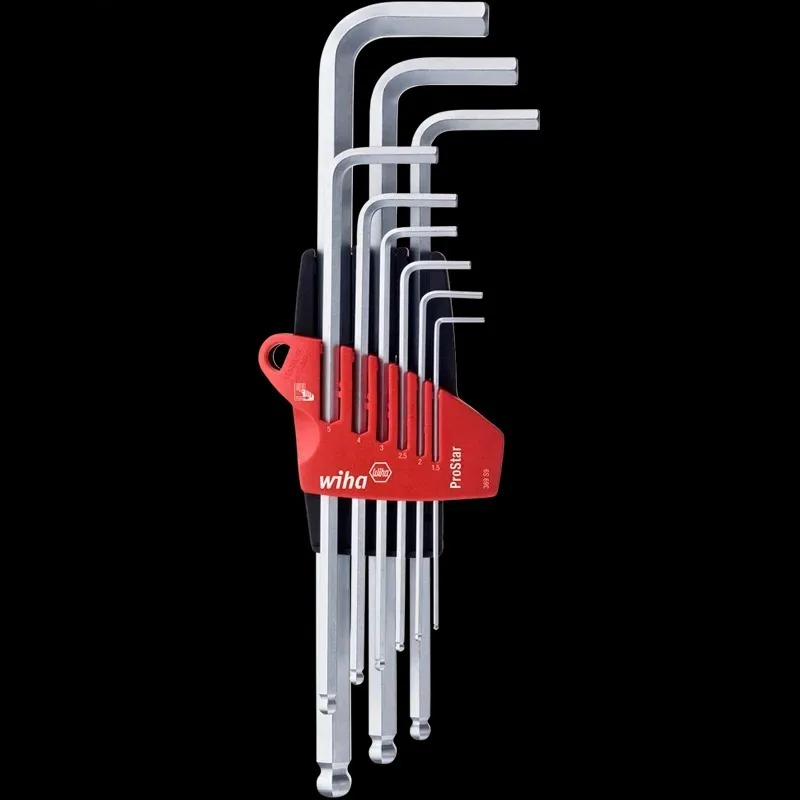 

WIHA Ball End L-key Set Metric 1.5-10mm Chrome Vanadium Steel Bycle Repair Tool 07185