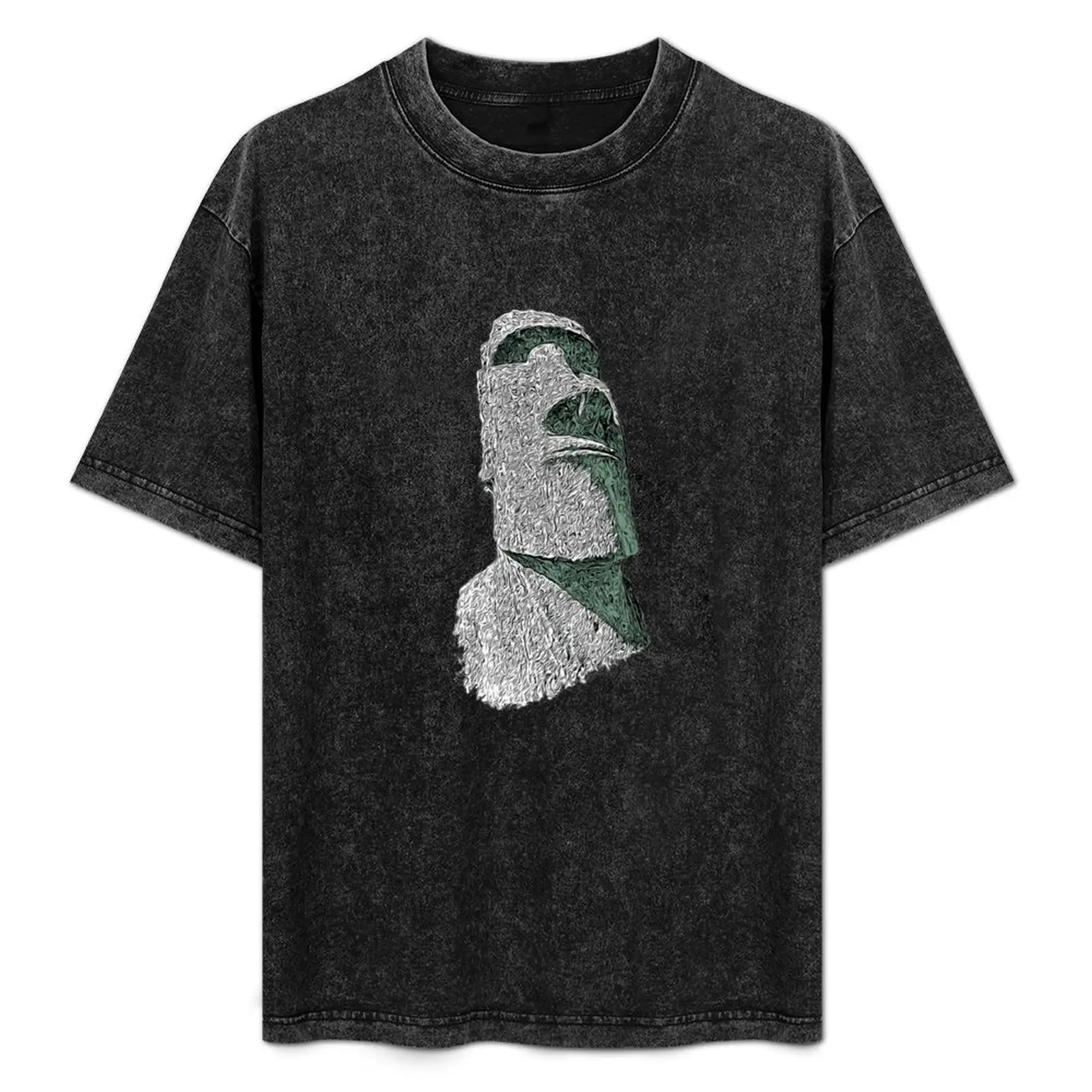 

moai swirl T-Shirt Trendy Print Short Sleeve T-Shirt