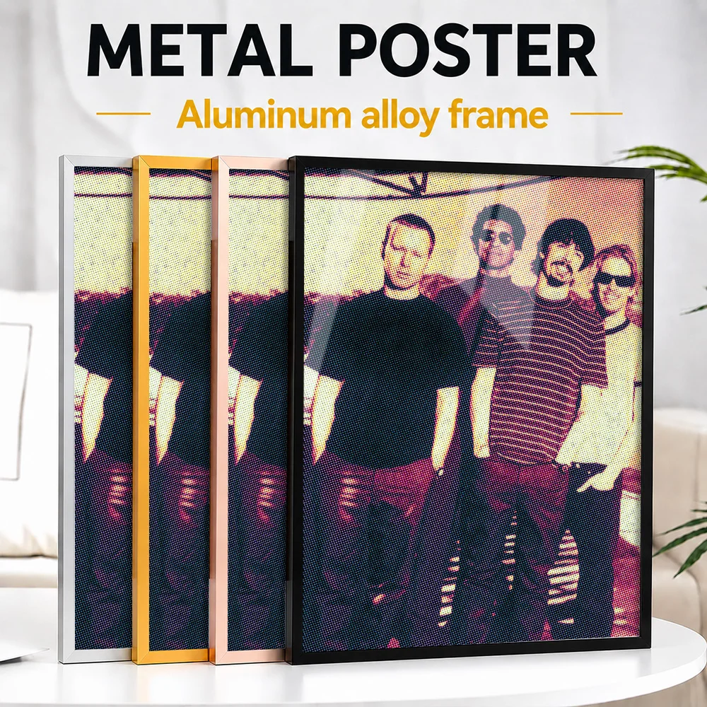Foo Fighters Band Portrait Framed Metal Poster Personalized Flight Tribute Wall Art Designed For Pilots To Display In Office