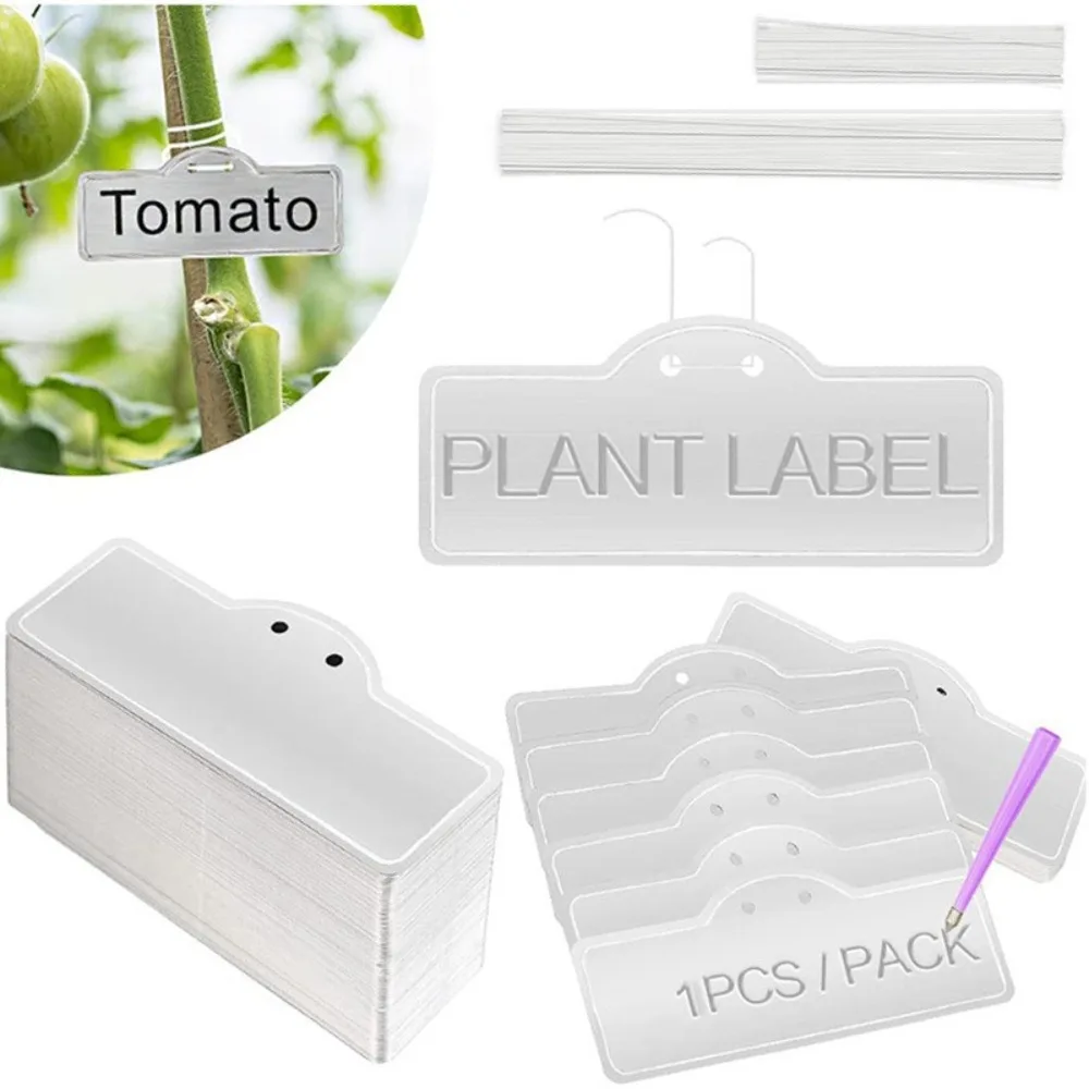 50pcs Quality Waterproof Garden Labels With Metal Wires Double Sided Plant Markers Gardening Tools Aluminum Plant Tags Flower