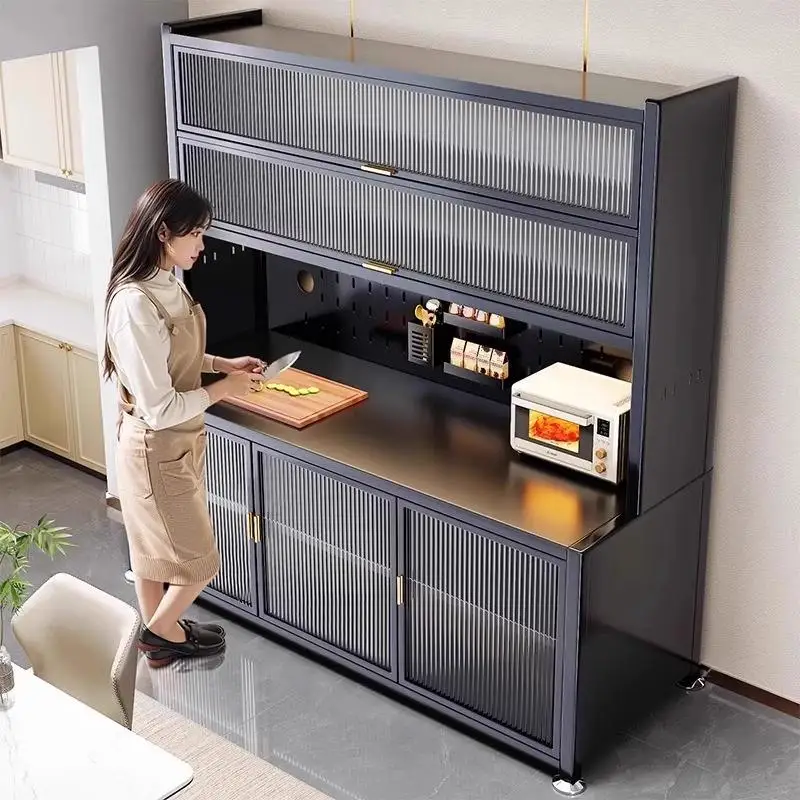 

Kitchen, Shelf, Floor, Multi-layer, Microwave, Household, Pot Cupboard