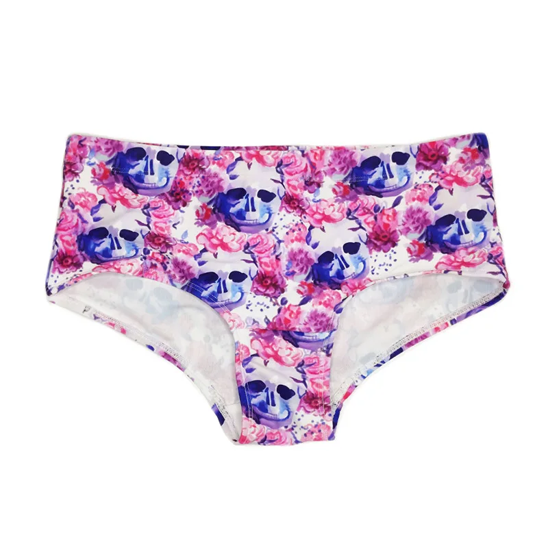 UXH217-1 European and American cross-border printing with cup small boxer swimming trunks men's pink fashion underwear