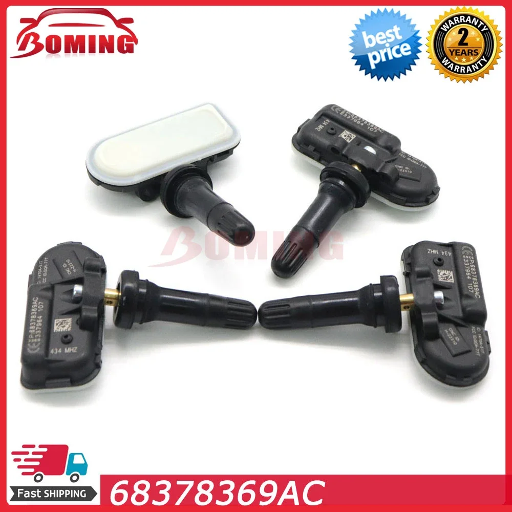 

4PCS 68378369AC New Car TPMS Tire Tyre Pressure Monitoring Sensor For RAM 2500 2019-2021 434Mhz 68378369AD 68378369AE 68378369AB