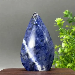 Natural Blue Stone Free-Form Torch Home Feng Shui Ornaments Aura Healing Meditation Witchcraft Altar Prayer Gift
