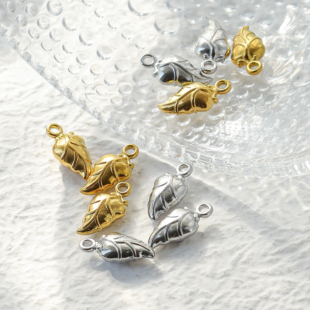 

5pcs Hot Sale Stainless Steel Leaf accessories Wholesale DIY Necklace Bracelet Modification