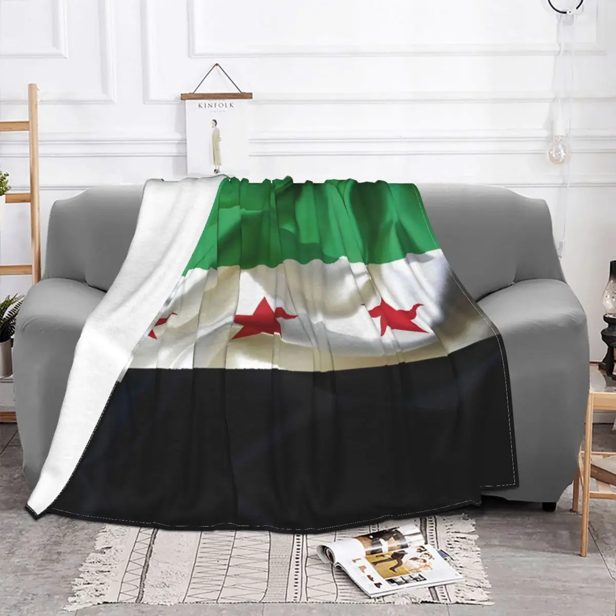 Syrian Syria Flag Blankets Flannel Spring Autumn Multifunction Warm Throw Blanket for Bedding Office Quilt