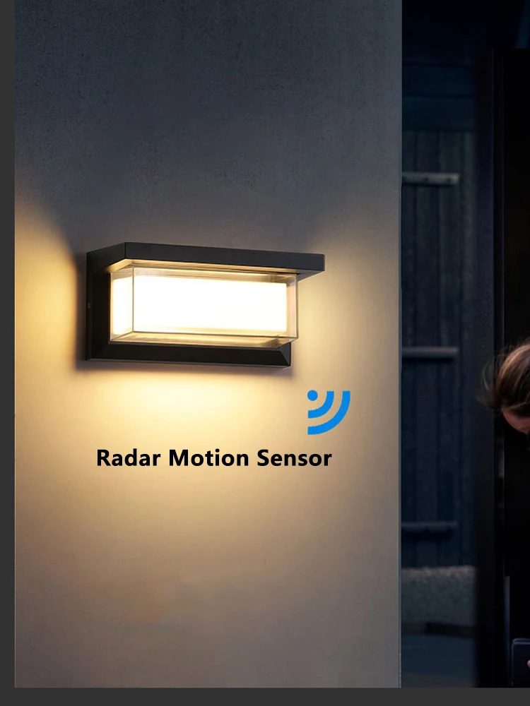 Imagem -05 - Led Parede Luz com Sensor de Movimento Radar Impermeável Ip65 20w Ac180265v