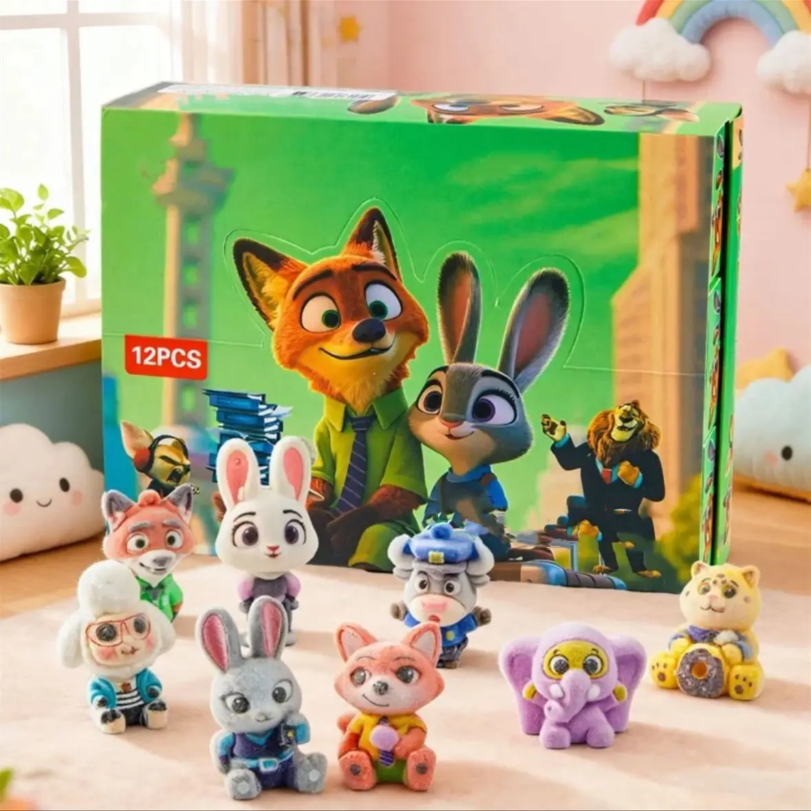 New Zootopia  2 Judy Nick Resin Flocking Blind Box Figure Doll Kids Toy Gift Children Collectible Figurine Cartoon