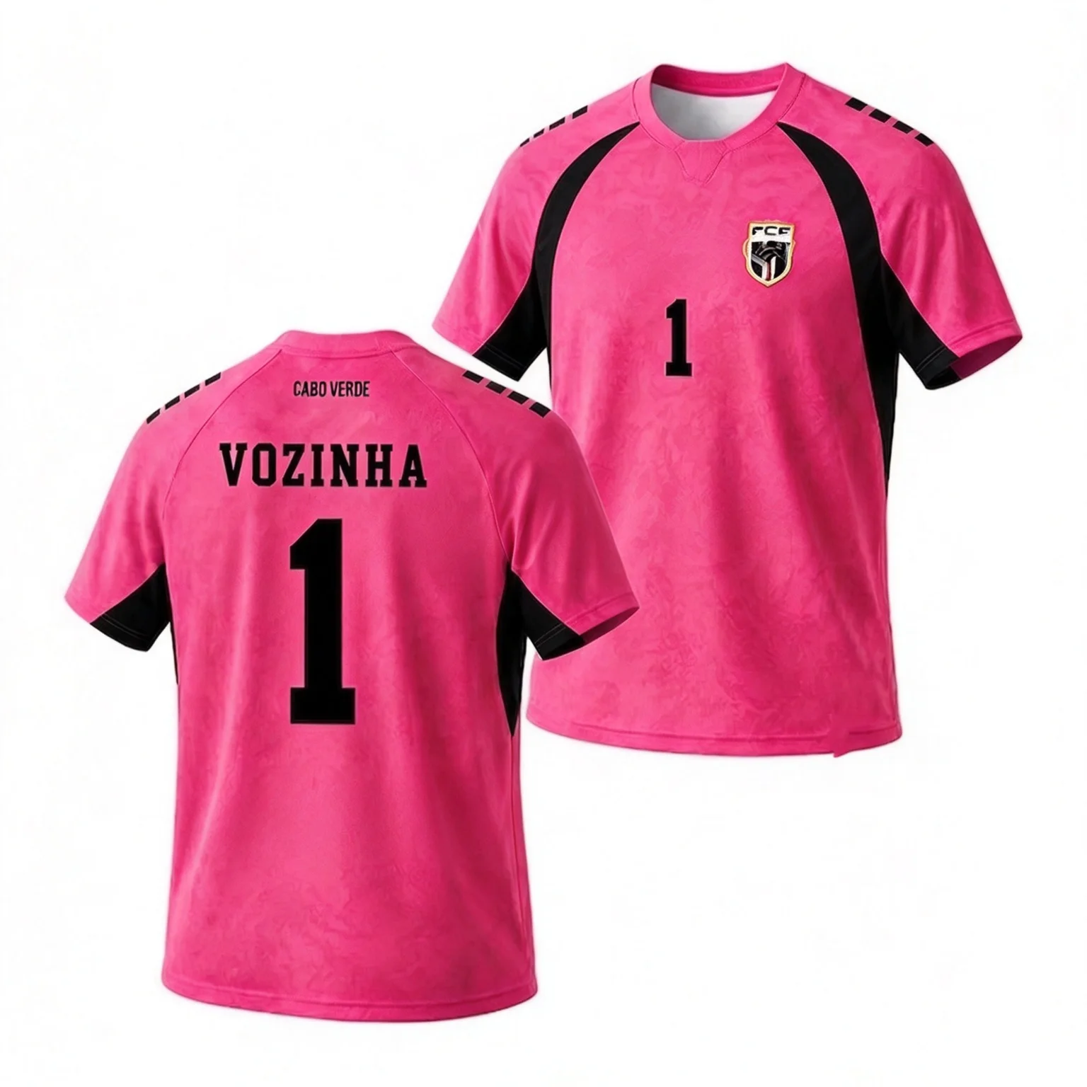 Men's comfortable jersey T-shirt, Cape Verde team goalkeeper No. 1 printed breathable jersey