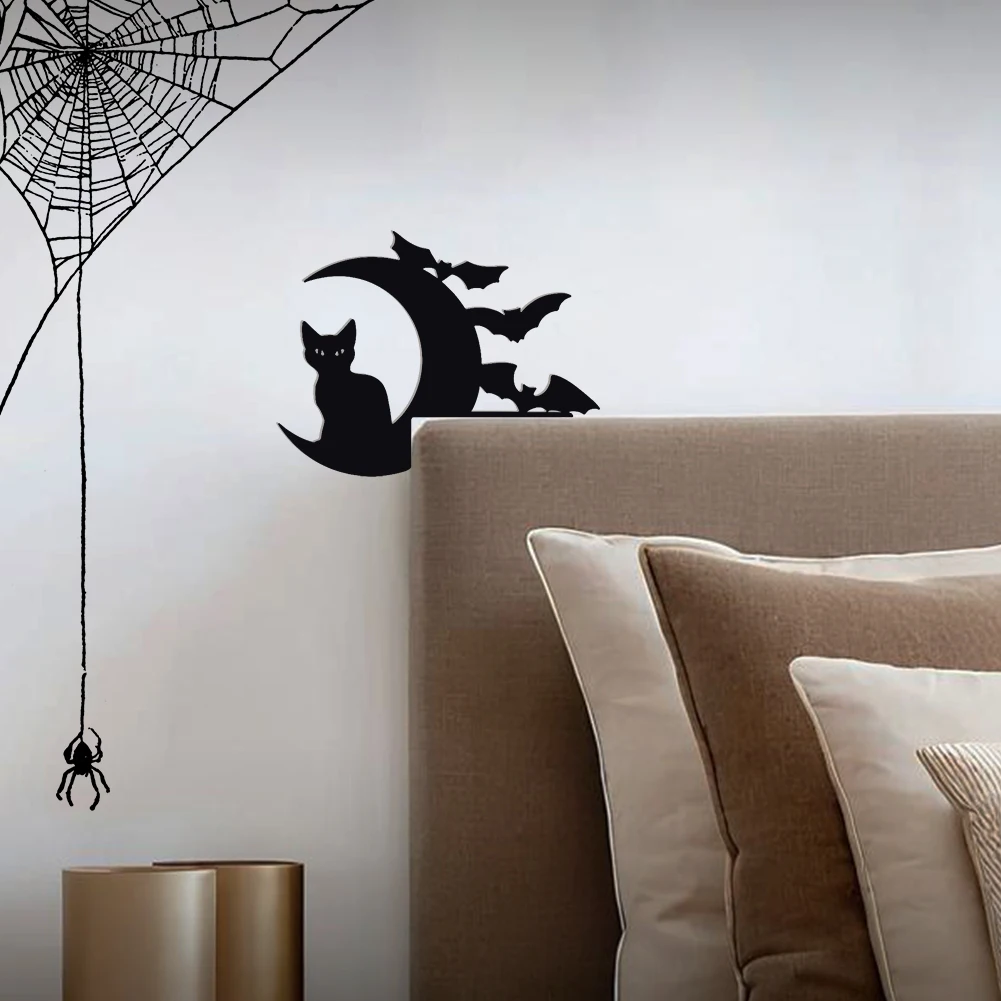 Metalen Halloween Deur Topper Halloween Decoraties Rechte Hoek Halloween Teken voor Halloween Huis en Feestdeur Decor