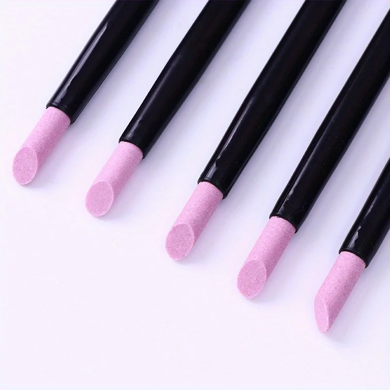 5 pz/set Scrub Penna per rimuovere le cuticole Set di lime per unghie Pietra di quarzo Polish Pusher Strumento Unghie Art Manicure