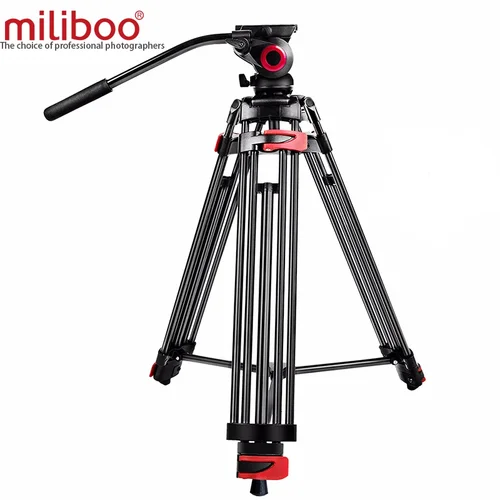 Imagen 2 del producto Miliboo MTT602A Trípode de cabeza fluida de aluminio portátil profesional para videocámara/DSLR - Soporte de vídeo con altura máxima de 76""