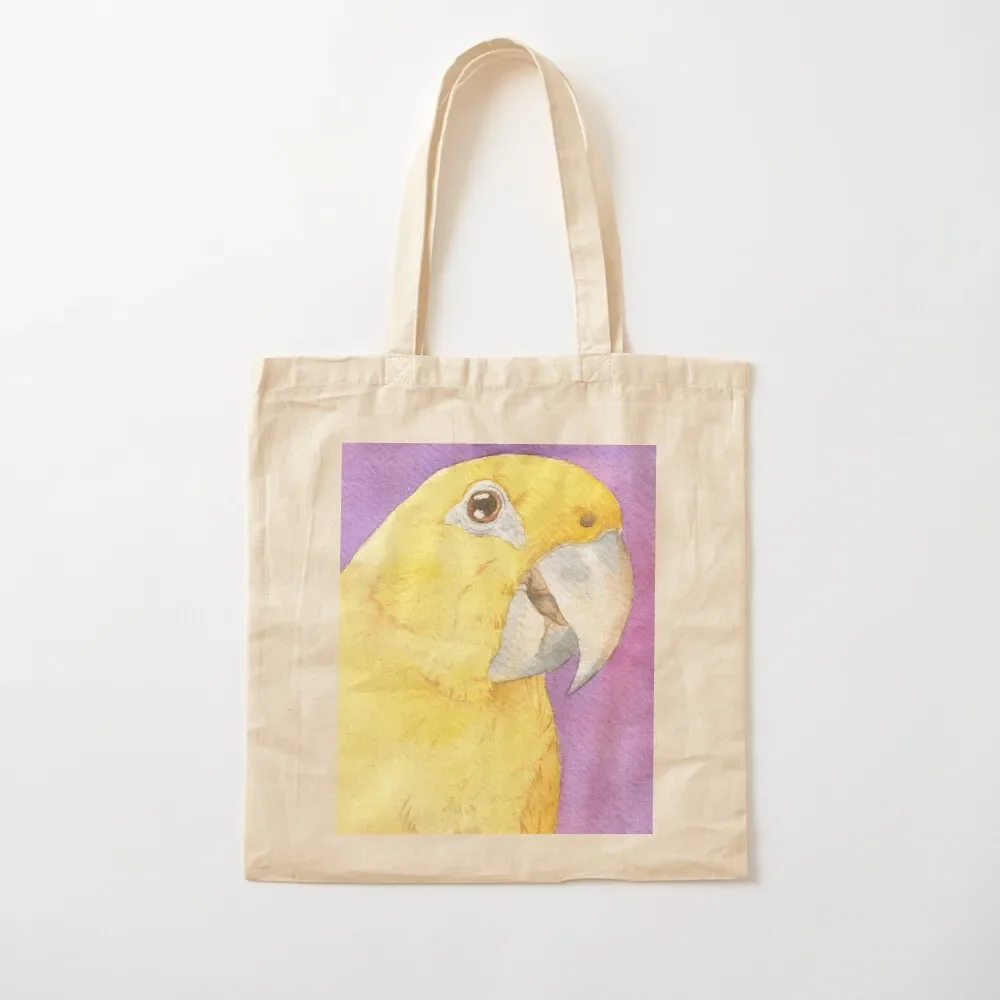 

Golden parakeet conure watercolor yellow parrot guaruba Tote Bag Big bag women Shopper bag large tote