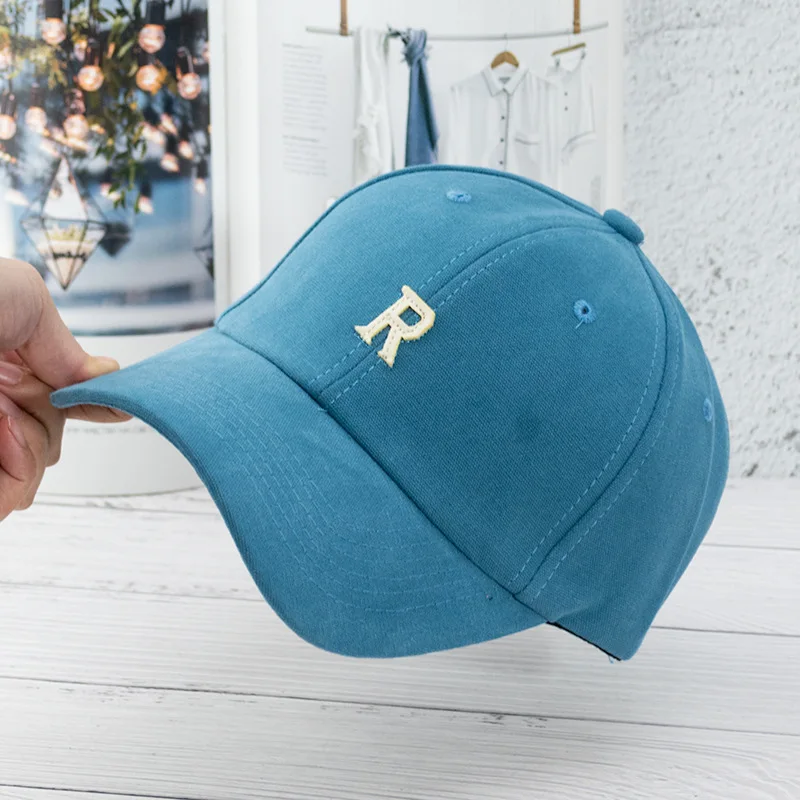 Plum hat women spring summer day Korean version of all Instagram baseball cap fashion sunscreen patch cloth R letter cap