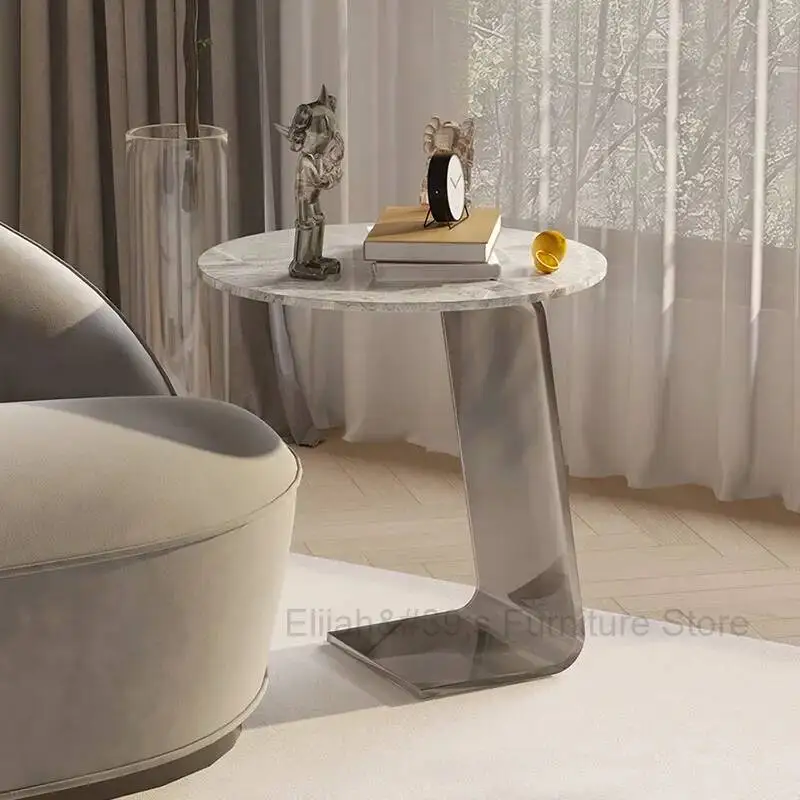 Round Balcony Coffee Table Moped Acrylic Reception Simple Coffee Table Multifunctional Design Stoliki Kawowe Home Furniture GG