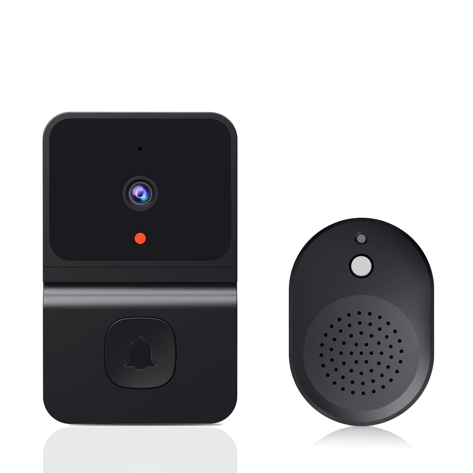 Sonnette sans fil WiFi extérieure avec caméra HD, vision nocturne, interphone vidéo et fonction de c