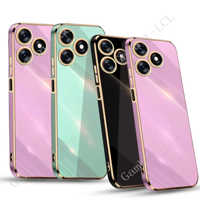 Роскошный чехол с квадратным покрытием для телефона Tecno Spark 10 4G 10C 6,6 