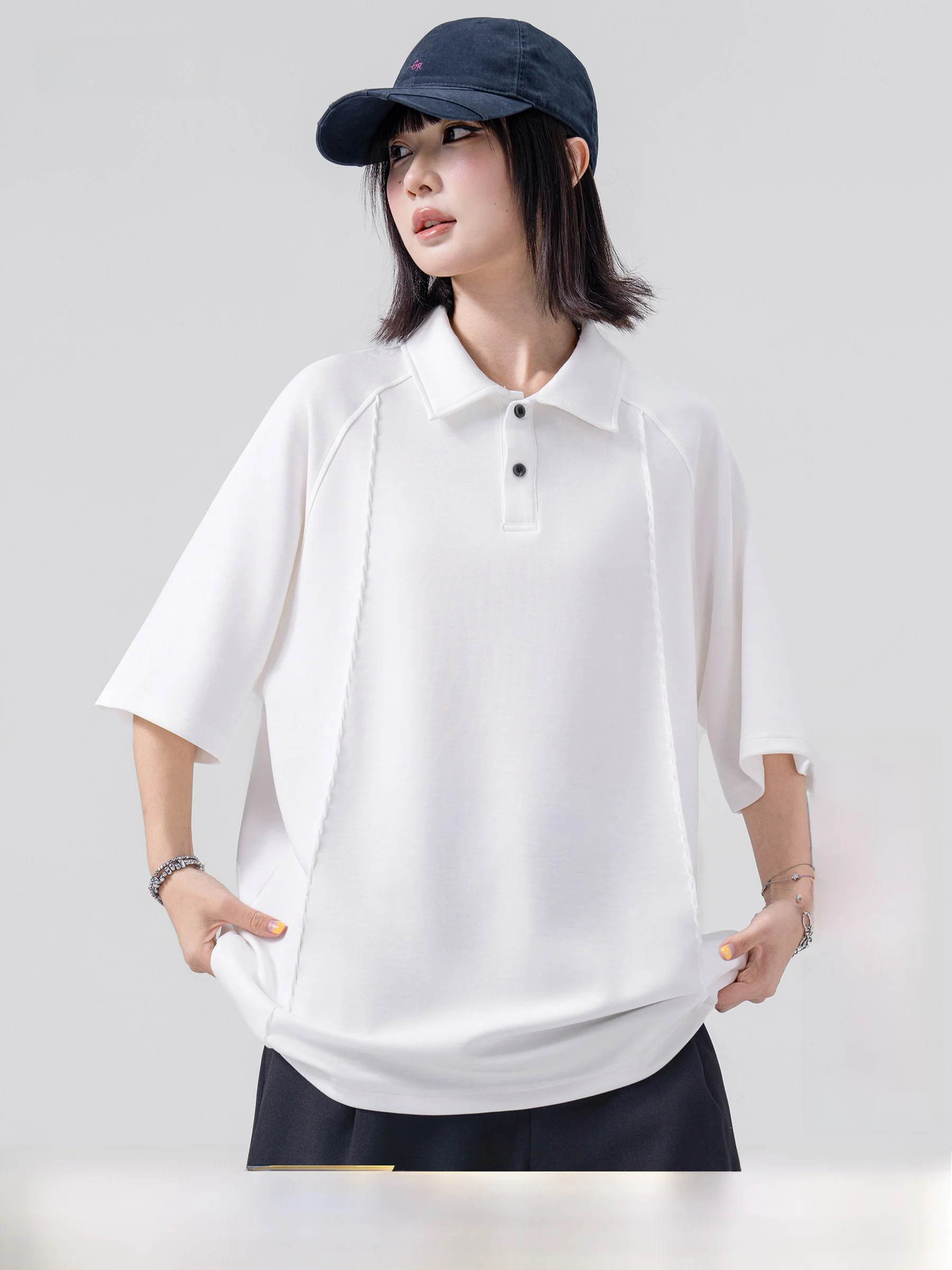 Loose Short Sleeve  Shirt Unisex Summer New Style Casual Fashion Breathable Cotton Blend T-Shirt for Couples AOGZ Deconst...