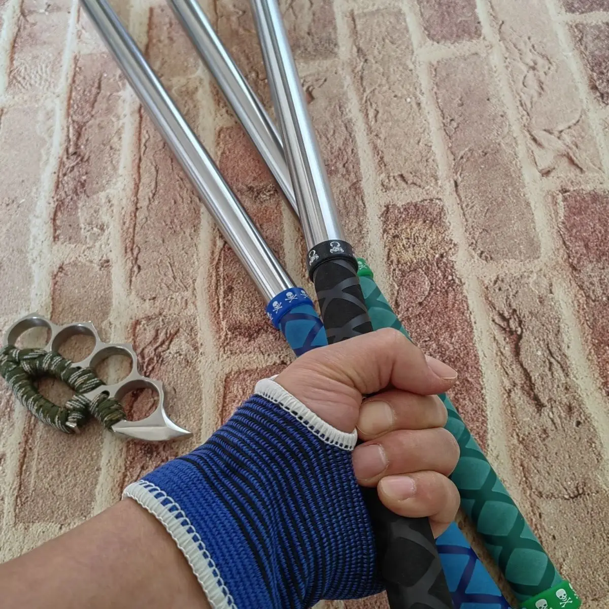 50cm Solid Stainless Steel Short Rod Self-defense Steel Whip Car Emergency Broken Window Stick Tools