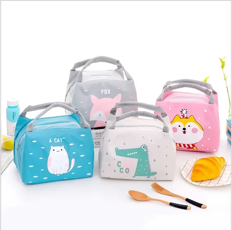 Portable Insulated Thermal Bento Cooler Bags Food Picnic Lunch Bag Box Cartoon Bags Pouch For Women Girl Kids Children