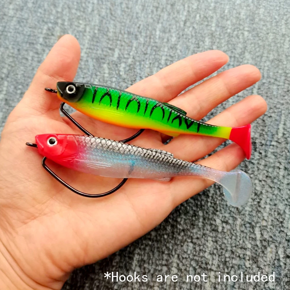 3 teile/paket Swimbait 100mm 11,5g Shad Hecht Köder Druck Silikon Künstliche Für Big Catch Meer Angeln Wobbler