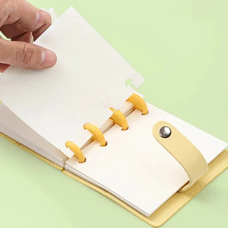 A7 Mini Loose-Leaf Notebook Mushroom Hole 4 Holes Binder Notebook Portable Discs Replacement Core Inner Page School Office