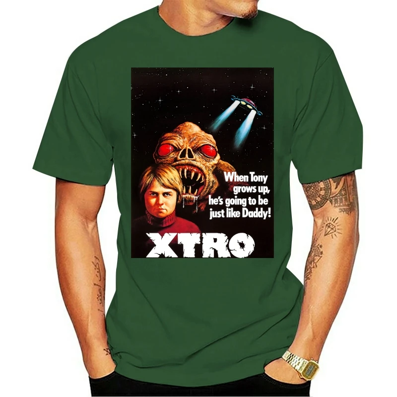 Мужская футболка с принтом из фильма Xtro, Японская уличная одежда, дизайнерская футболка, 100% хлопок, модная мужская одежда