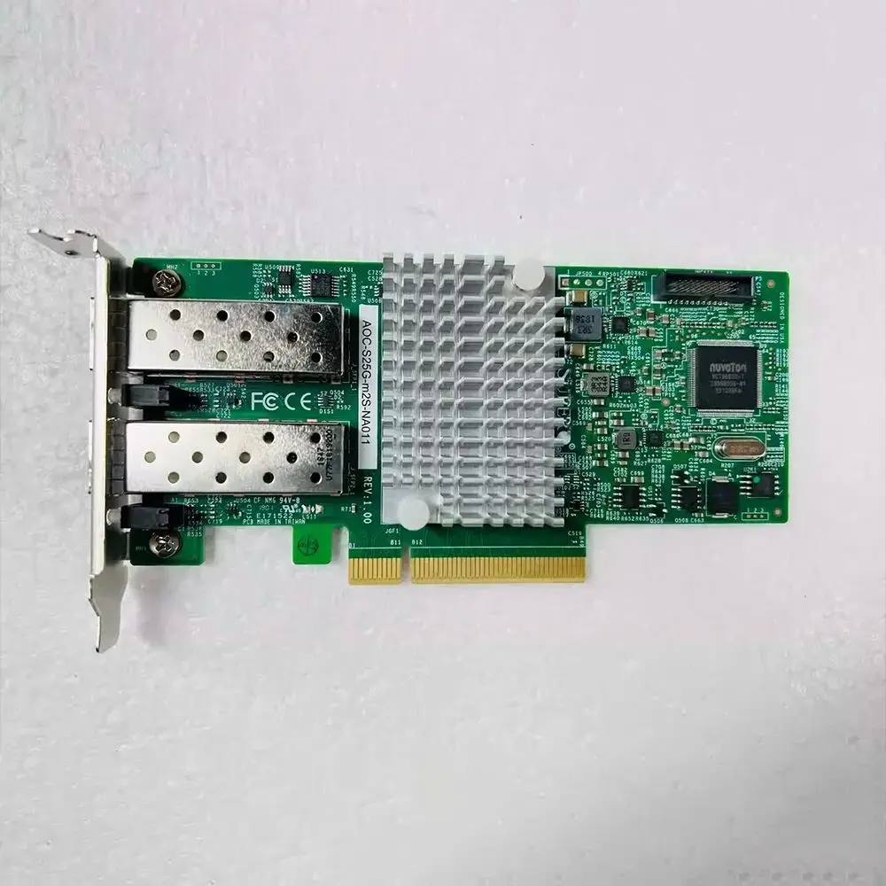 For Supermicro cx-4 Gigabit Network Card With Dual Electrical Ports 25g SFP +Mellanox AOC-S25G-M2S-NA011  AOC-S25G-M2S