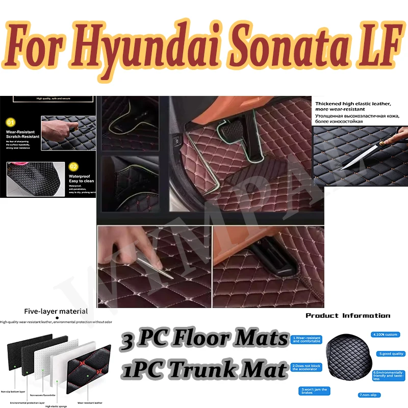 

Luxury For Hyundai Sonata LF 2019 2018 2017 2016 2015 Car Floor Mats Interior Carpets Accessories Styling Custom Rugs Product
