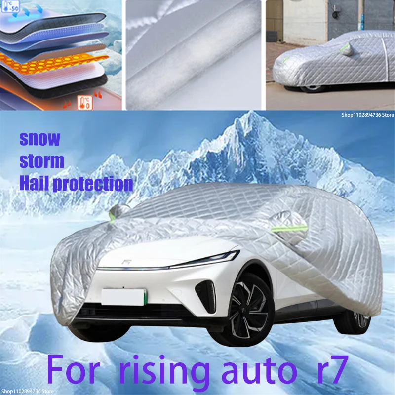 For rising auto r7 Outdoor Cotton Thickened Awning For Car Anti Hail Protection Snow Covers Sunshade Waterproof Dustproof