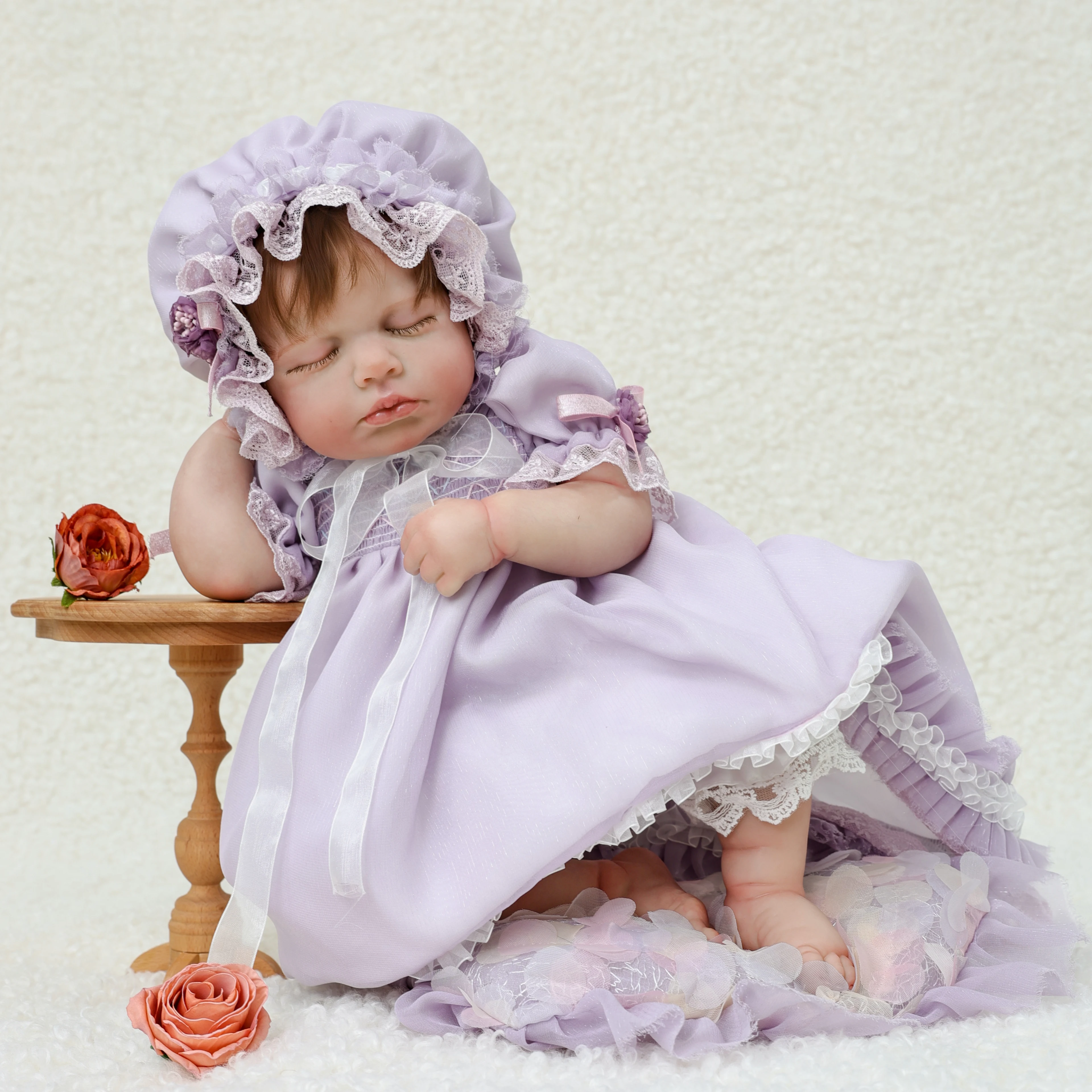 

20 Inch Cloveray Kawaii Realistic Reborn Dolls Cute French Pastoral Style Vinyl Doll Room Decor Kids Gifts Collectible Art Toys