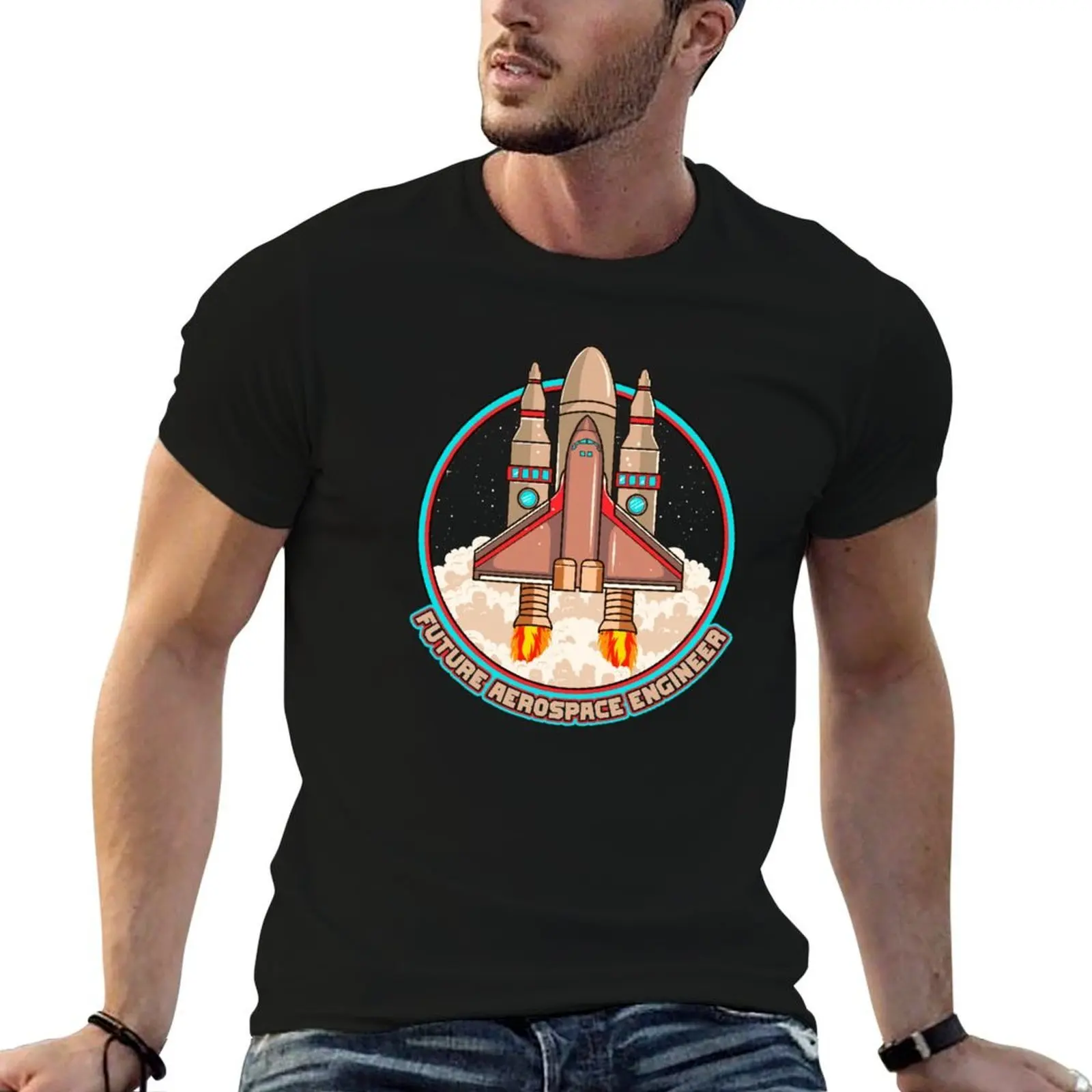 Future Aerospace Engineer Spaceship Launch T-Shirt Personalized t-shirt kawaii clothes mens graphic t-shirts pack