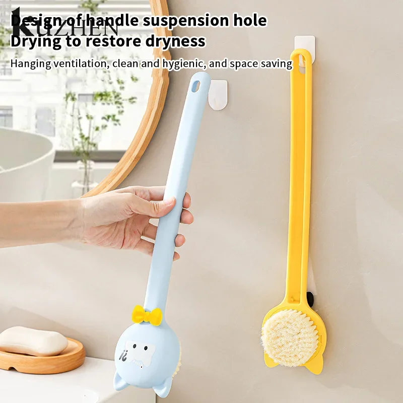 

Cartoon Long Handle Bath Brush Soft Body Scrub Massager Shower Scrubber Body Cleaning Brush Exfoliation Bathroom Accessories