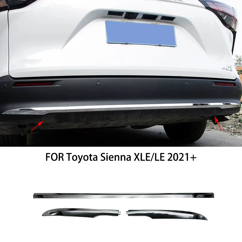 

Car accessories FIT FOR Toyota Sienna XLE/LE 2021-2025 stainless steel Rear Bumper Cover Protect Molding Strip Trim