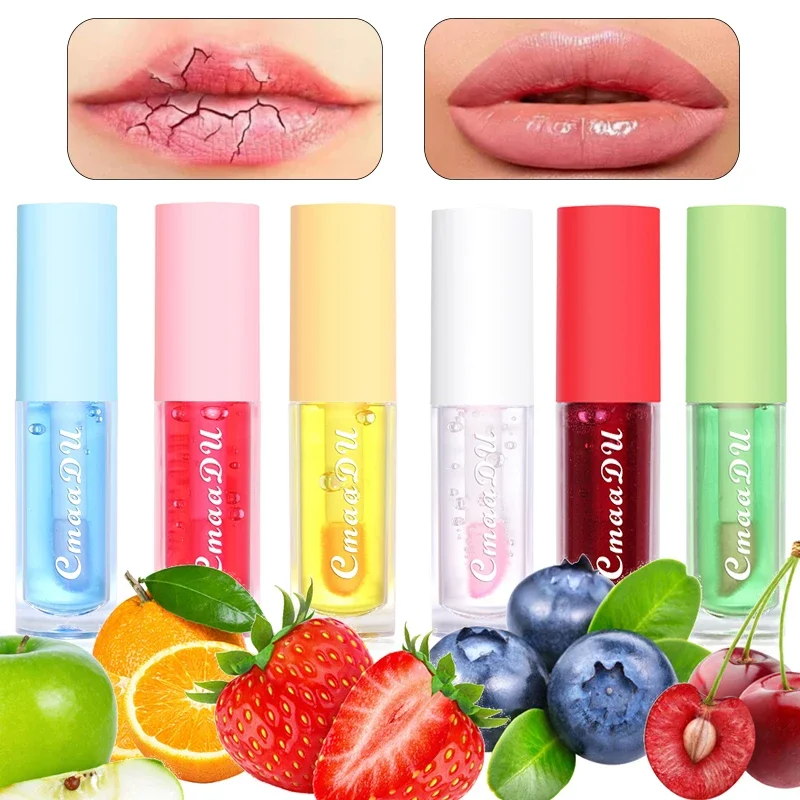 Nourishes Lip Fruit Flavored Lipglaze Mirror Lipgloss Non Fadeless Lips Makeup Cherry Strawberry Discolored Beauty Lipbalm Set