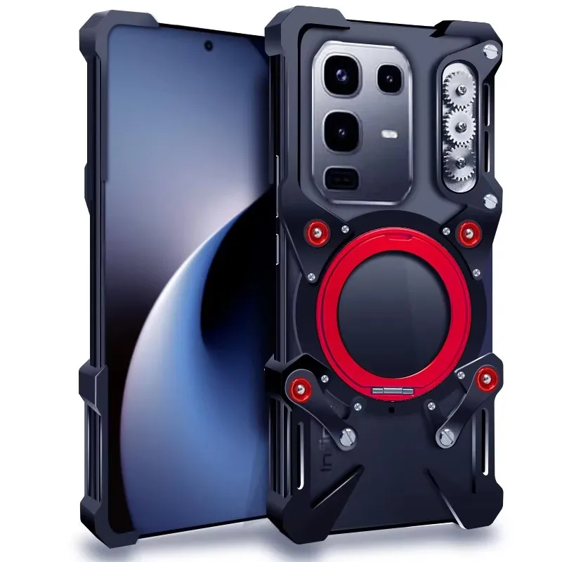

Phone case For infinix Note 40s pro plus zero 30 Armor 360 Shockproof rotating Stand Bumper Metal Case Cover Magnetic Rimless