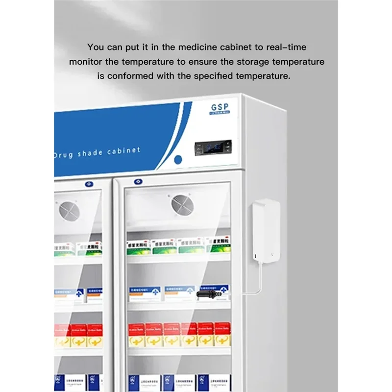 

【SLEEK DESIGN】Tuya для умного дома, Wi-Fi, датчик температуры и влажности с внешним зондом для гигрометра, мониторинг через приложение для растений