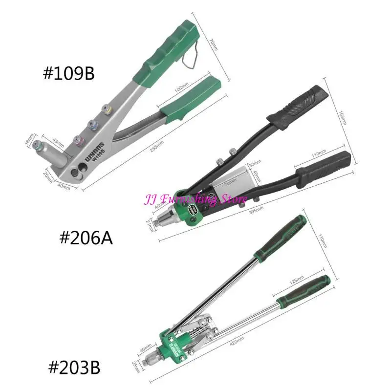 A9LBナットツールマニュアルマンドレルメタルワーキング修理リベット装備ハンドブラインドリベーター