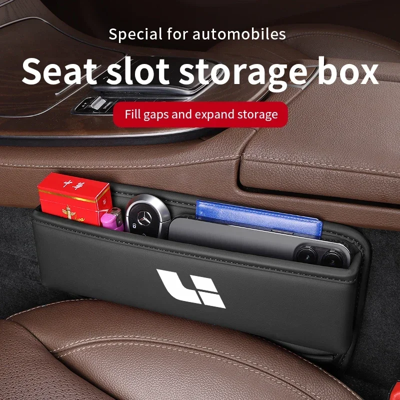 

For LEADING IDEAL L6 L7 L8 L9 ONE MEGA Leather Car Seat Sewn Gap Crevice Slot Storage Box Organizer Auto Accessories