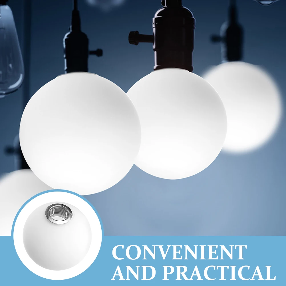 

Milk White Frosted Glass Lamp Shade Replacement Globe for Pendant Lights Easy Install Hanging Light Cover Enhances Room