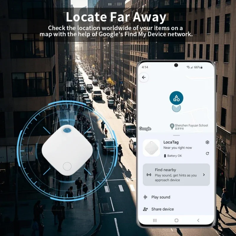 Bluetooth GPS Tracker for Android Devices Tag Work With Google Find My App Key Finder Pet Smart Tag for Xiaomi Samsung Motorola