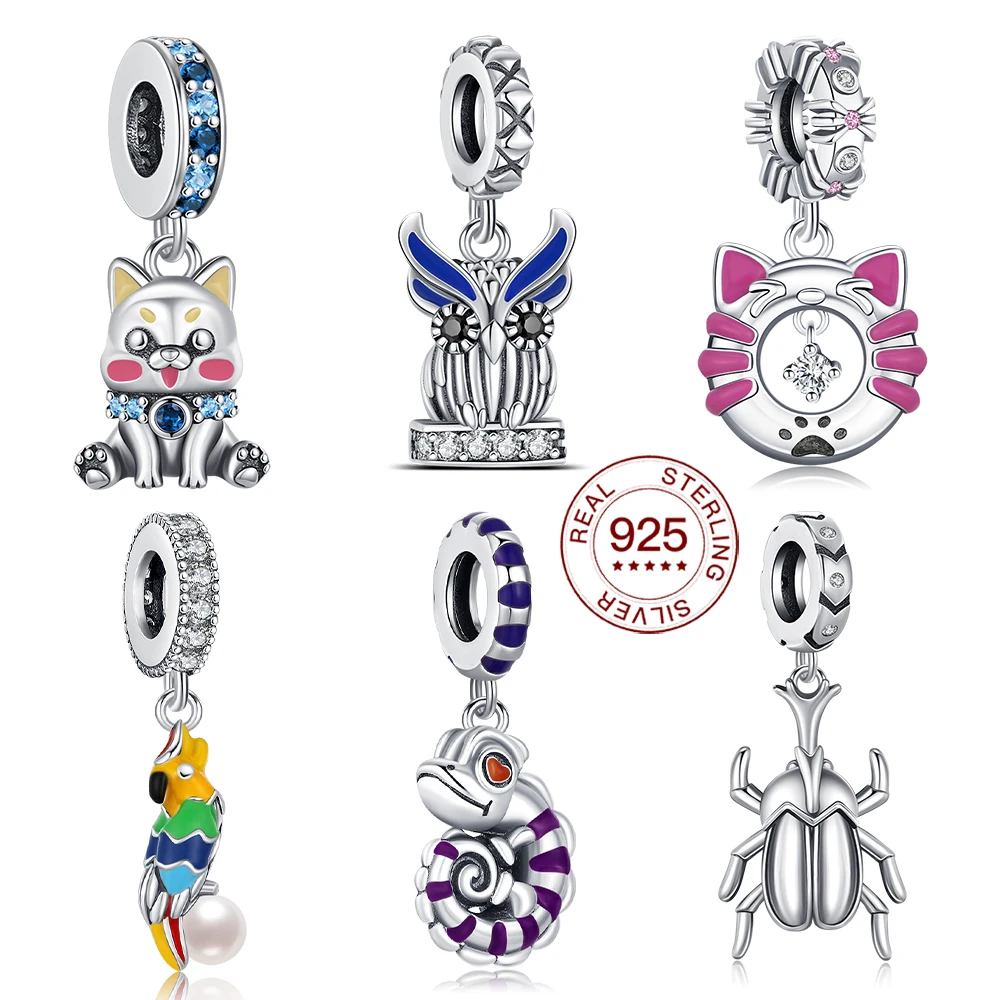 

925 Sterling Silver Charm Animal Series Snake Pendant Jewelry Making For Bracelet DIY Woman DIY Jewelry Making Gifts