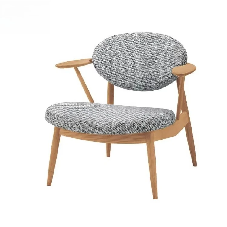 #Nordic Modern Minimalist Solid Wood Dining Chairs Designer Fabric for Home Living Room Hotel Multi-Application Furniture
