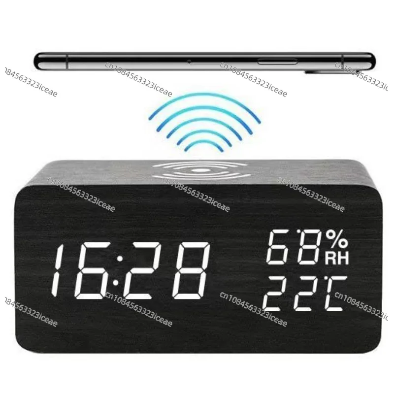 

LED Wooden Electronic Clock Charging Clock