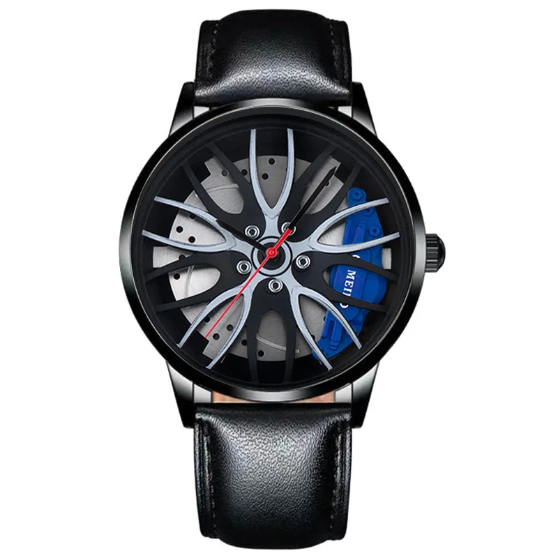 Foreign trade hot selling popular casual fashion business non mechanical hollow wheel steel strip men's stone watch