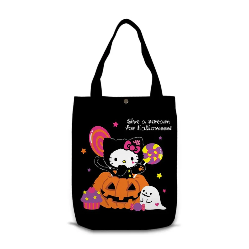 Sanrio Halloween Hello Kitty Kuromi My Melody Kawaii borsa a tracolla borsa a tracolla Casual da donna carina Shopping Bag